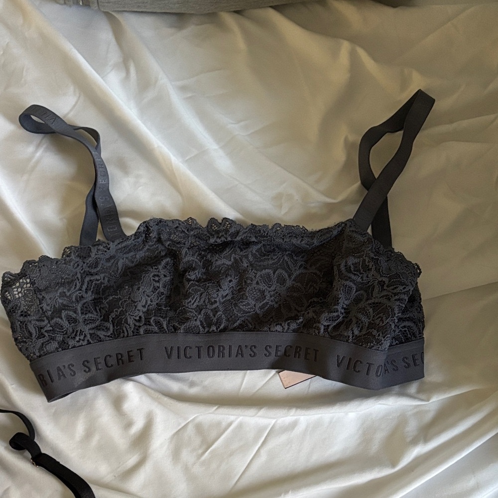 Victoria's Secret Charcoal Lace Bandeau